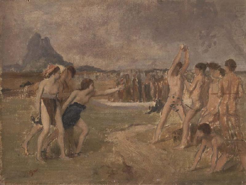 Edgar Degas Study for Young Spartans Exercising china oil painting image